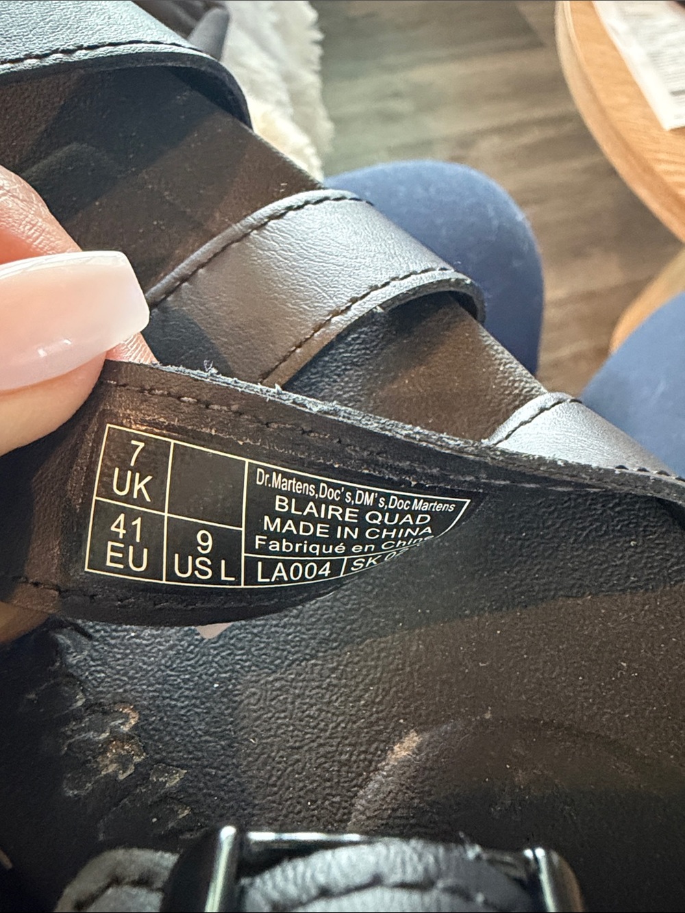 Dr. Martens Black Blade Athena Learher Strap Sandals - Picture 5 of 5